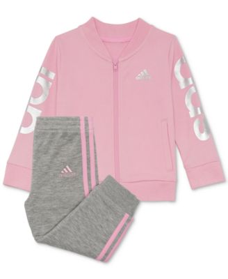 baby pink adidas track jacket