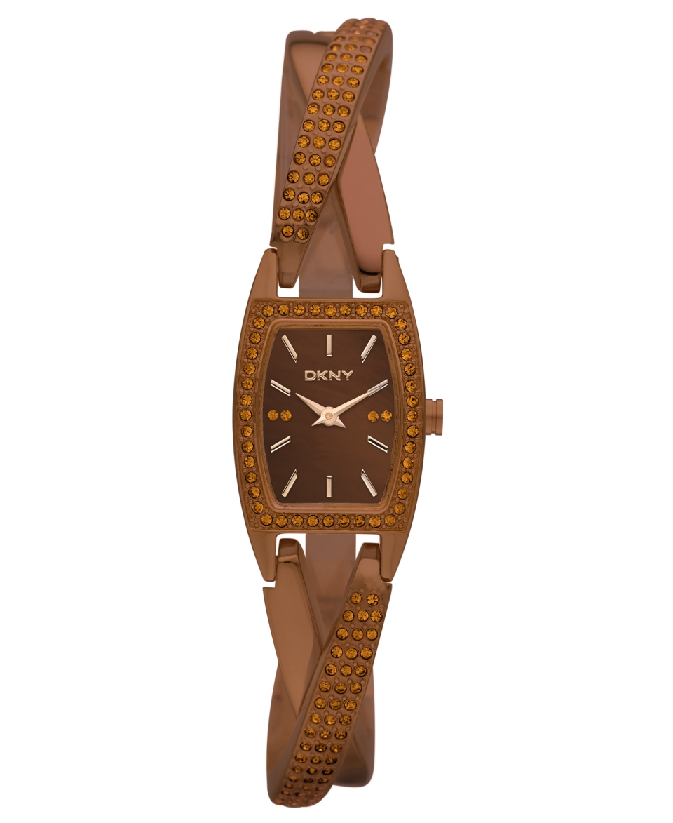 DKNY Watch, Womens Brown Ion Plated Stainless Steel Crossover