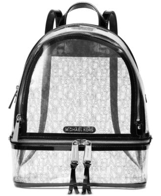 Michael Kors Rhea Clear Logo Backpack 