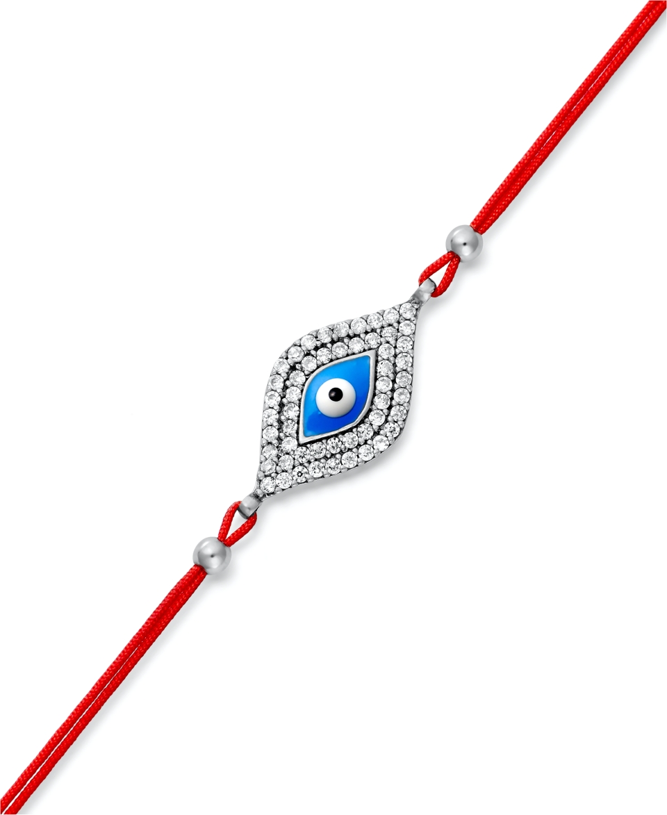 Studio Silver Sterling Silver Bracelet, Red Cord Evil Eye Bracelet