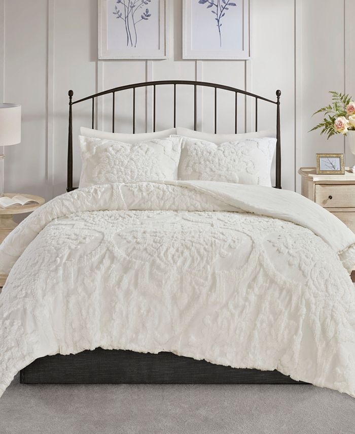 Jla Home Madison Park Viola King Cal King 3 Piece Cotton Chenille Damask Comforter Set Reviews Bed In A Bag Bed Bath Macy S Features:available in twin, full, queen, king & cal king.ideal & perfect for the warmer spring, summer and even autumn seasons!layer with a comforter underneath the bedspread for added warmth and comfort.pillow. jla home