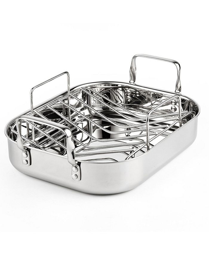 Cooks Standard 14" X 12" Stainless Steel RoasterBaking Pan with Rack