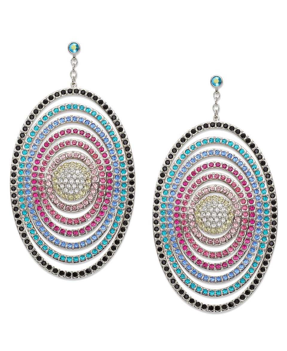 Swarovski Earrings, Rainbow Crystal Oval Earrings   Fashion Jewelry   Jewelry & Watches