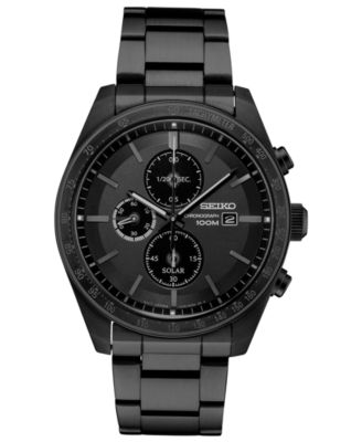 Seiko Men's Solar Chronograph Black 