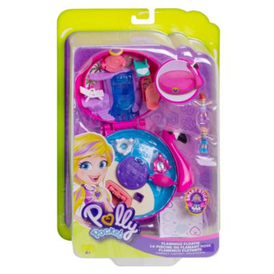 polly pocket flamingo floatie compact