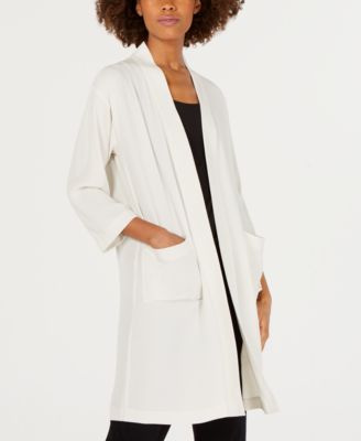silk longline jacket