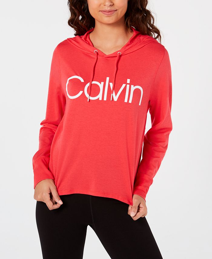 Calvin Klein Logo Hoodie & Reviews - Tops - Women - Macy's