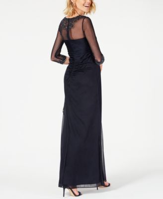 alex evenings draped sweetheart gown