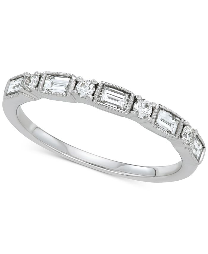Macy�s Diamond Wedding Band (1/2 ct. t.w.) in 14k White