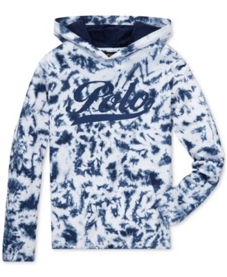 tie dye cotton hoodie ralph lauren