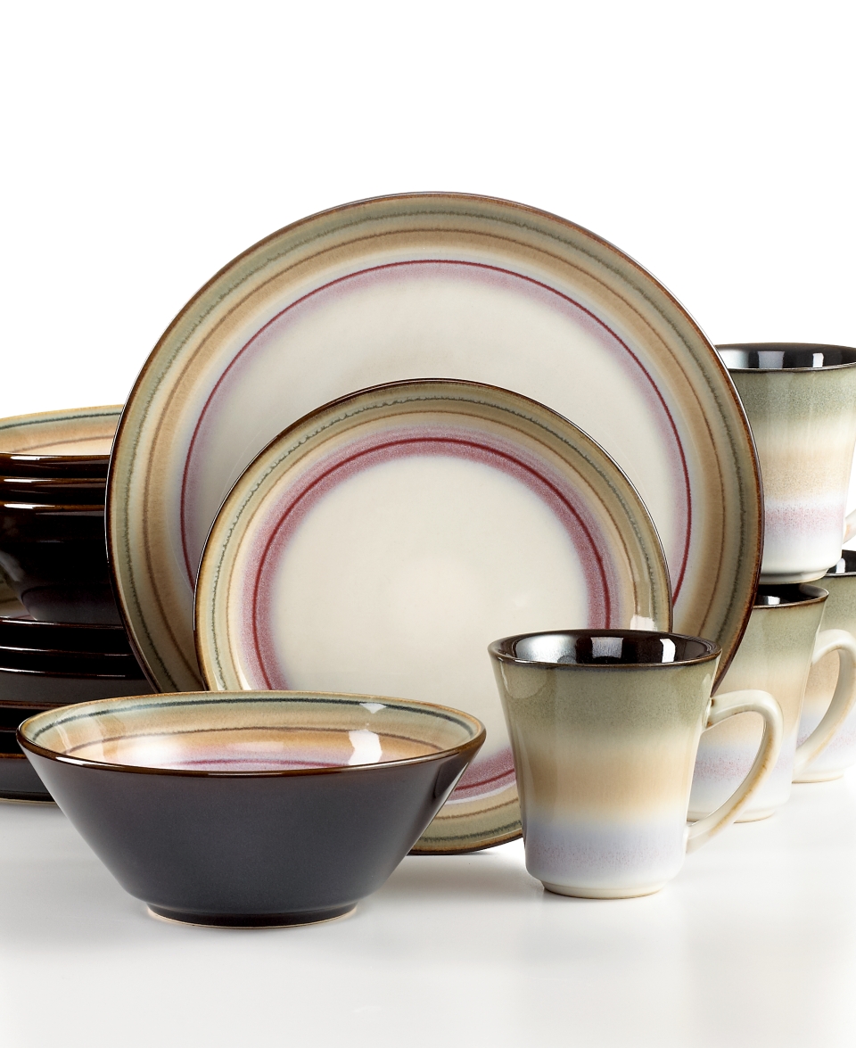 Sango Dinnerware, Arcadia Black 16 Piece Set   Casual Dinnerware