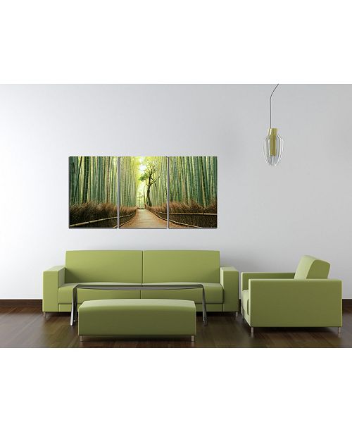 Chic Home Decor Pine Road 3 Piece Wrapped Canvas Wall Art Forest Scene 20 X 40 Reviews All Wall Decor Home Decor Macy S