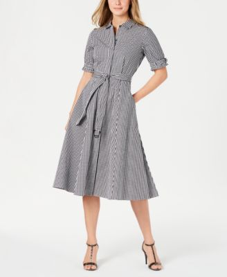 midi short sleeve shirt dress