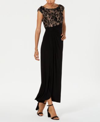 faux wrap gown