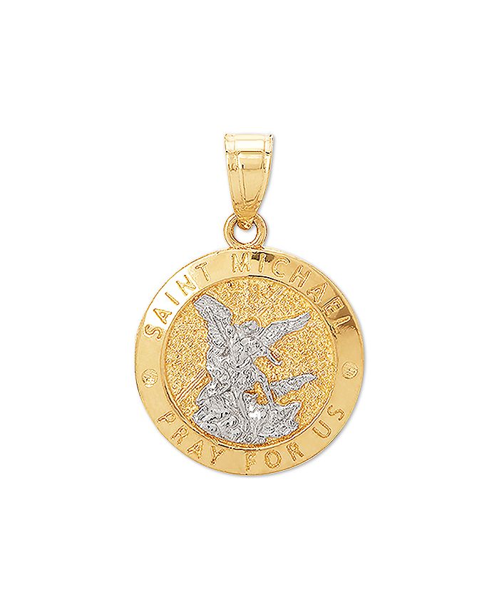 Macy S St Michael Medallion Pendant In 14k Gold Reviews Necklaces Jewelry Watches Macy S