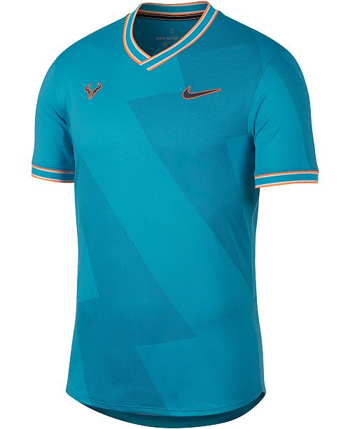 Nike Men S Court Aeroreact Rafael Nadal Jacquard Tennis Top Reviews Casual Button Down Shirts Men Macy S