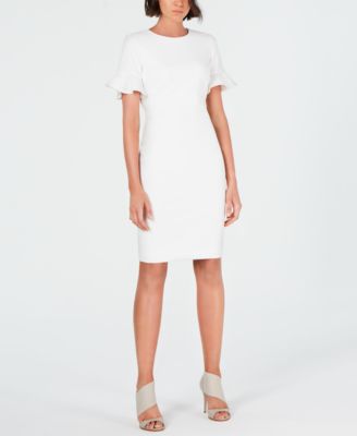 calvin klein flutter sleeve dress