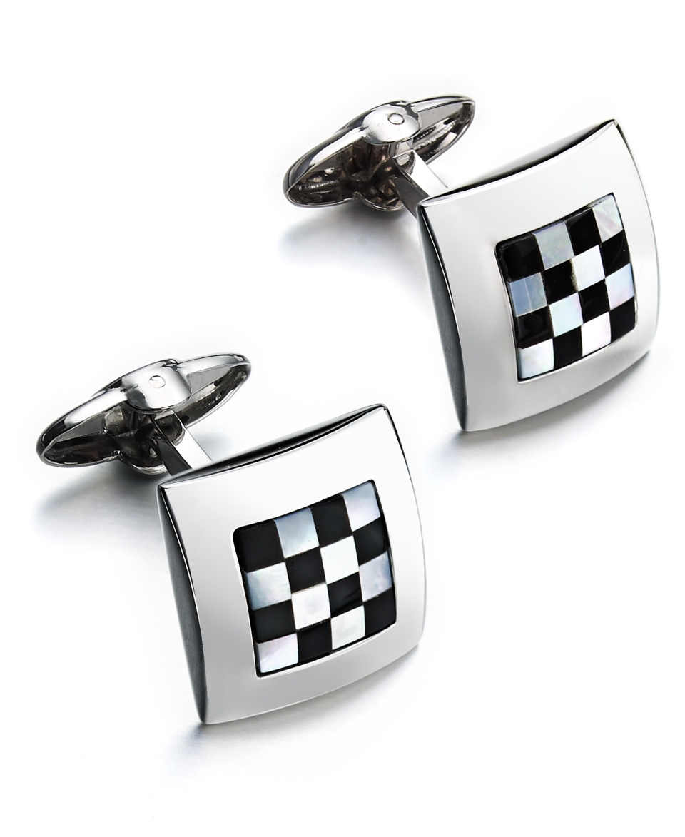 Dolan Bullock Mens Sterling Silver Cuff Links, Onyx (10 3/4 ct. t.w