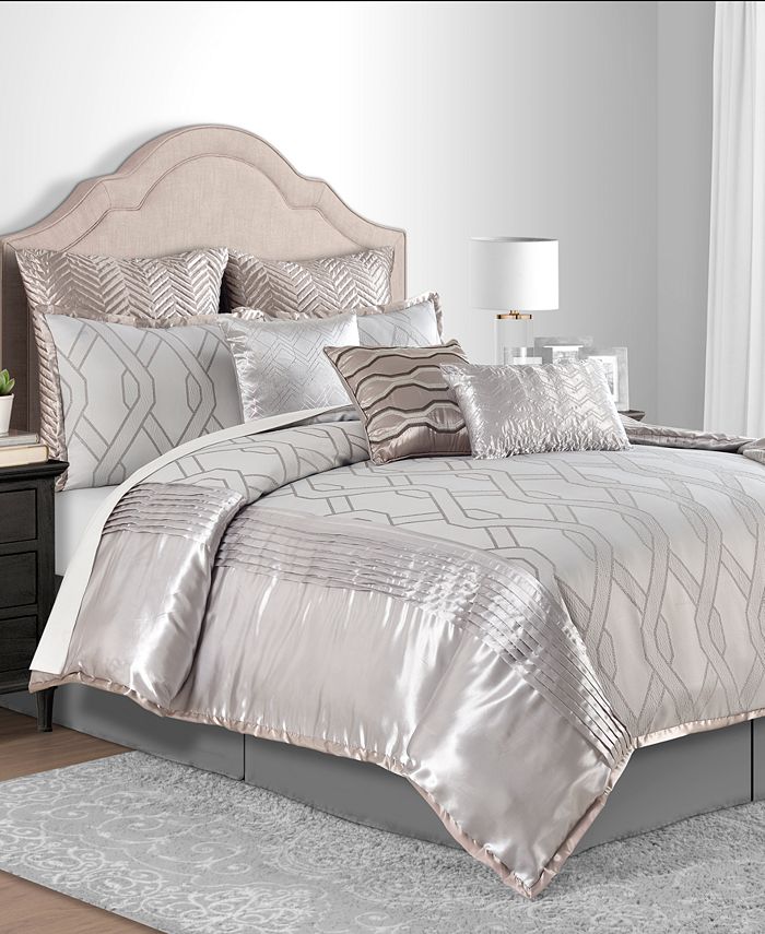 Sunham Closeout Winston Taupe King 10 Pc Comforter Set Reviews Comforter Sets Bed Bath Macy S