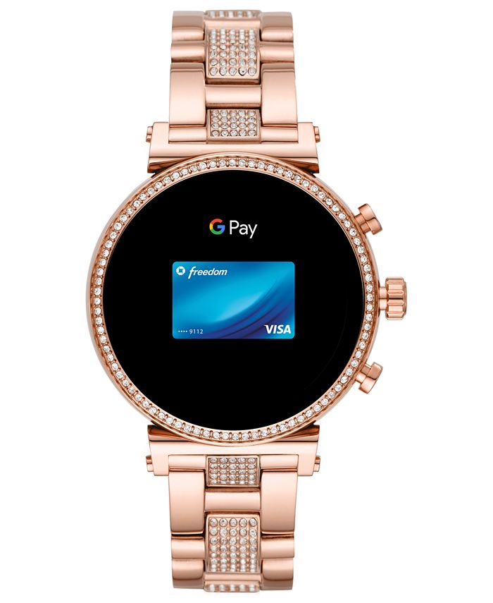 michael kors sofie hr gen 4 rose gold tone smartwatch
