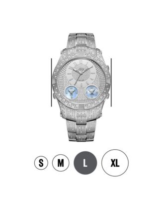 jbw men's jet setter diamond & crystal watch