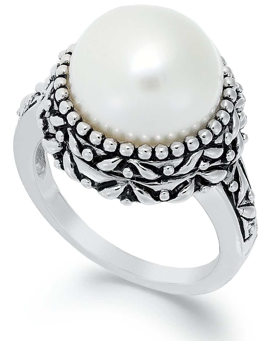 Pearl Button Ring (11 12mm)   Rings   Jewelry & Watches