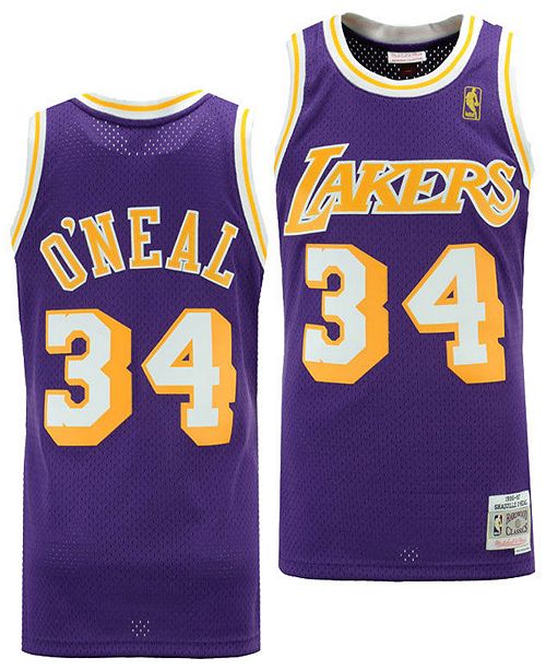 Mitchell Ness Big Boys Shaquille O Neal Los Angeles Lakers Hardwood Classic Swingman Jersey Reviews Sports Fan Shop By Lids Men Macy S