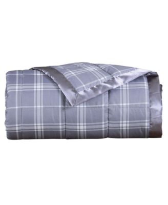 LCM Home Luxury Microfiber Plaid Down Alternative Blanket ...