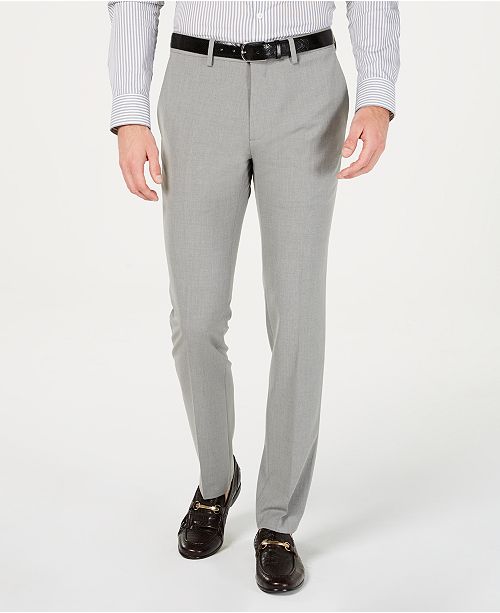 Kenneth Cole Reaction Men S Gabardine Skinny Extra Slim Fit Performance Stretch Flat Front Dress Pants Reviews Pants Men Macy S