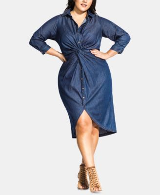 plus chambray dress