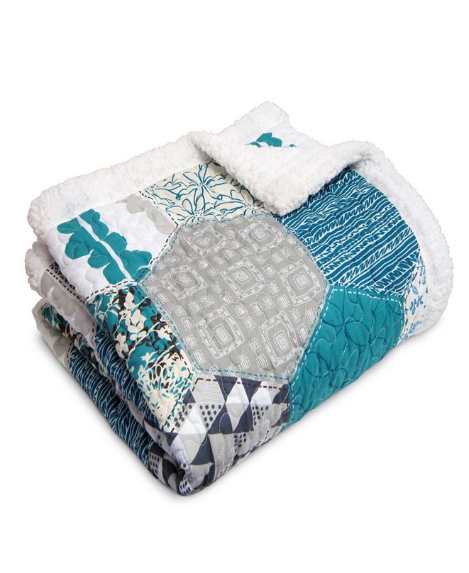 Lush Décor Briley Sherpa Throw Blanket & Reviews Home Macy's