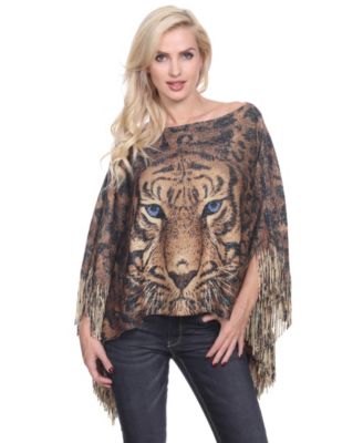 macy's poncho tops