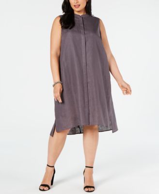 linen trapeze dress