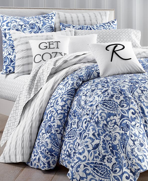 Charter Club Textured Paisley 300-Thread Count 3-Pc. Full ...