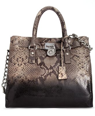 MICHAEL Michael Kors Hamilton Ombre Python Print Tote - Handbags ...