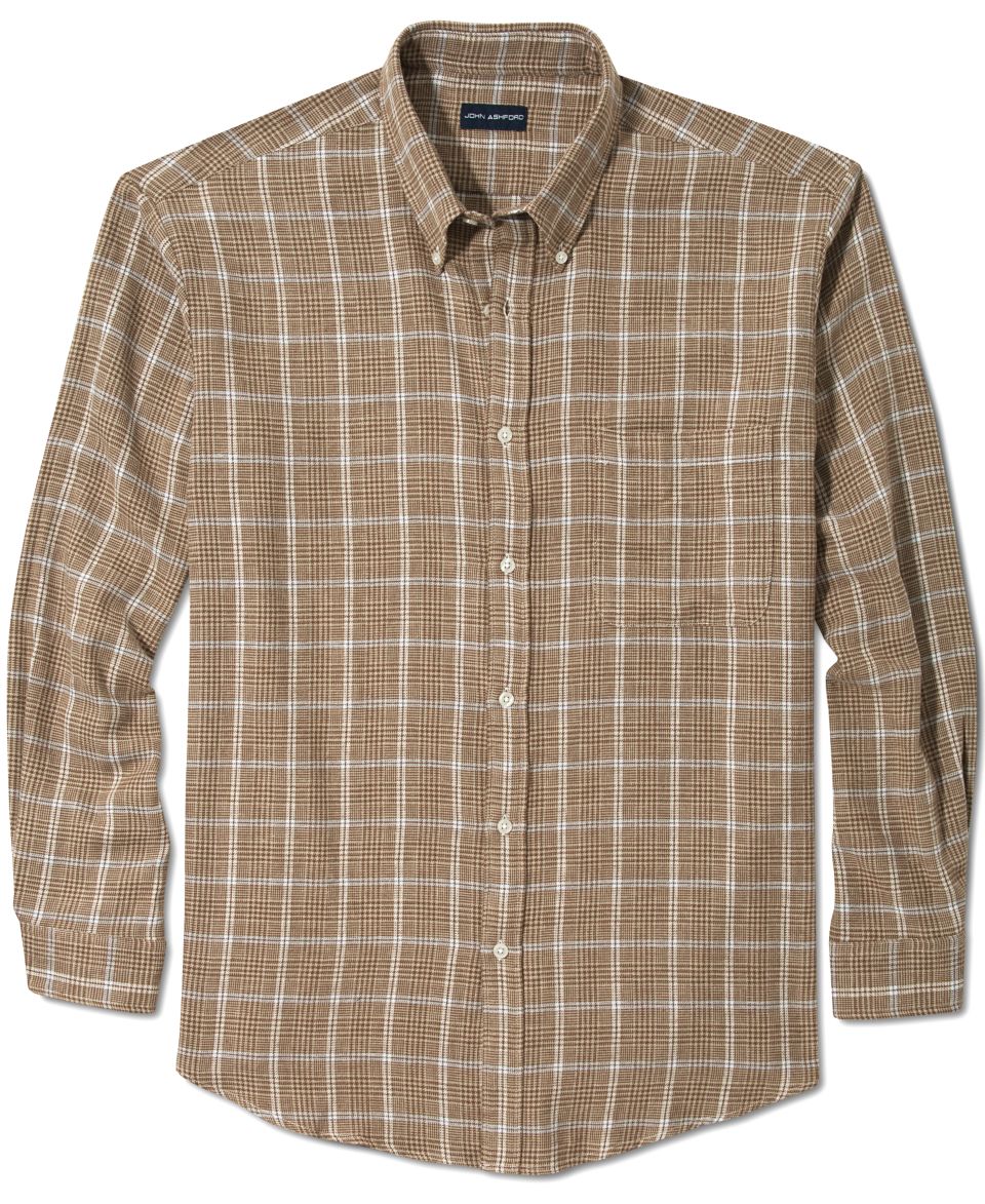 Field & Stream Shirt, Brushed Flannel Work Shirt   Mens Casual Shirts 