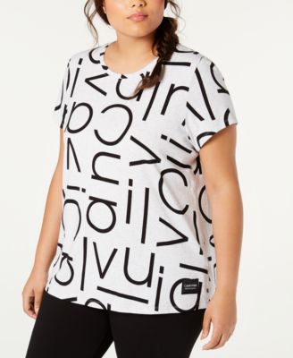 macy's calvin klein plus size tops