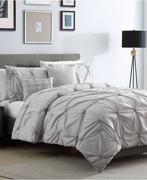 Hallmart Collectibles Corwin Gray 4 Pc Twin Twin Xl Comforter Set Created For Macy S Reviews Bed In A Bag Bed Bath Macy S