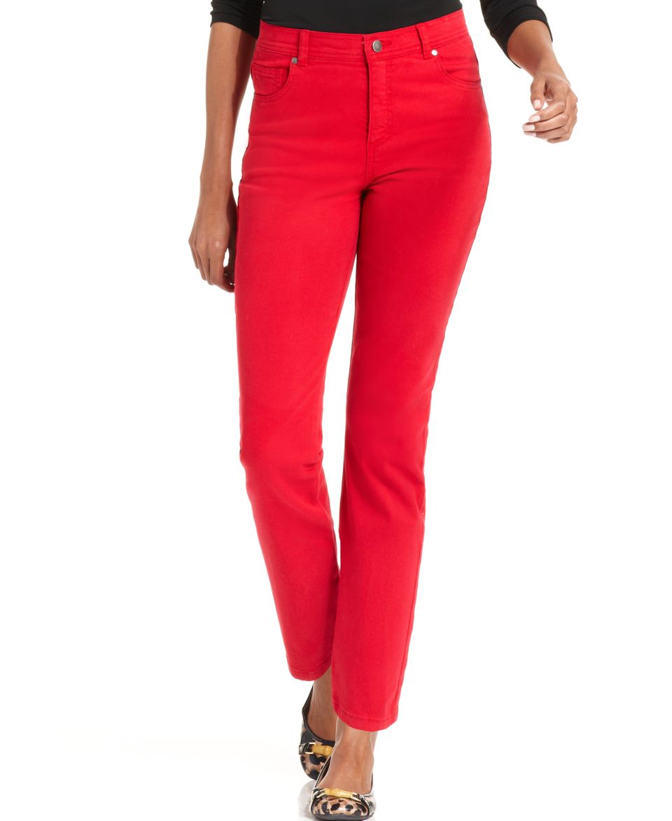 Charter Club Jeans, Straight Leg, Dark Red Zone Wash