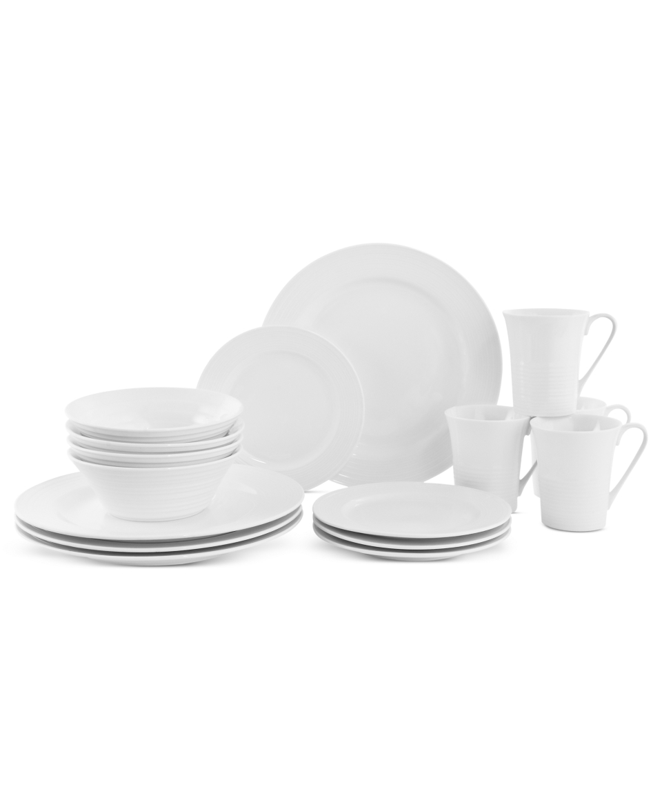 Maxwell & Williams Dinnerware, White Basics Cirque 16 Piece Set