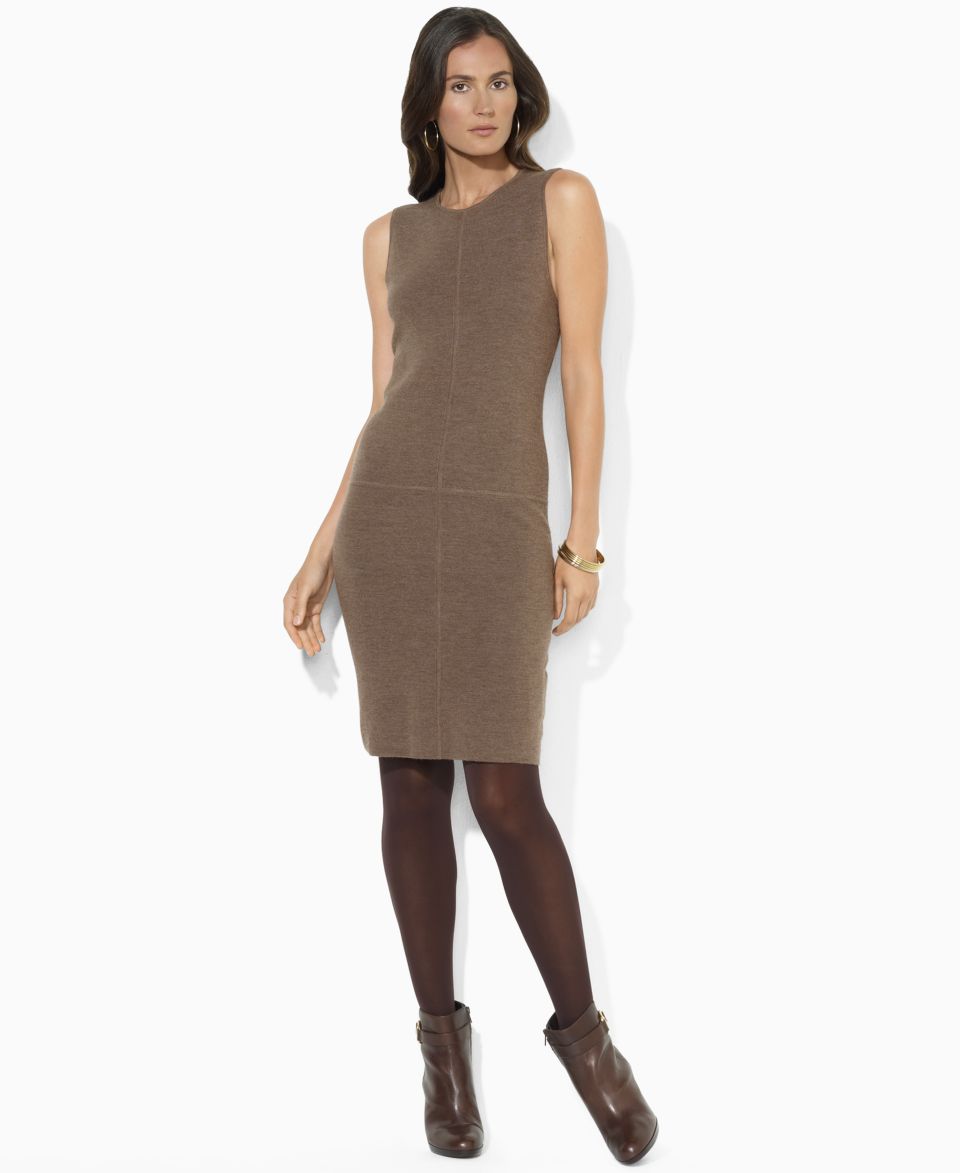 Lauren Ralph Lauren Petite Dress, Sleeveless Wool Sheath