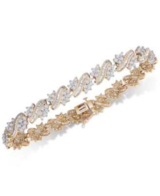 Macy's Diamond Cluster Link Bracelet (5 