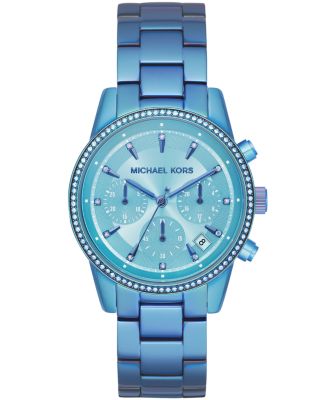 michael kors women's blue watch