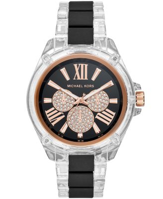 michael kors clear band watch