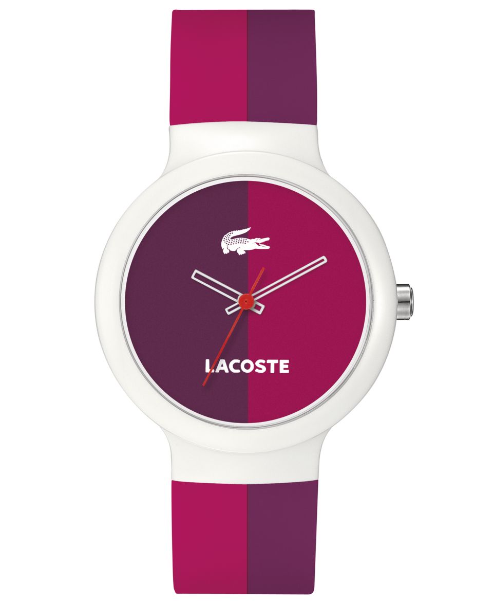 Lacoste Watch, Goa Blue and Red Silicone Strap 40mm 2000692   All