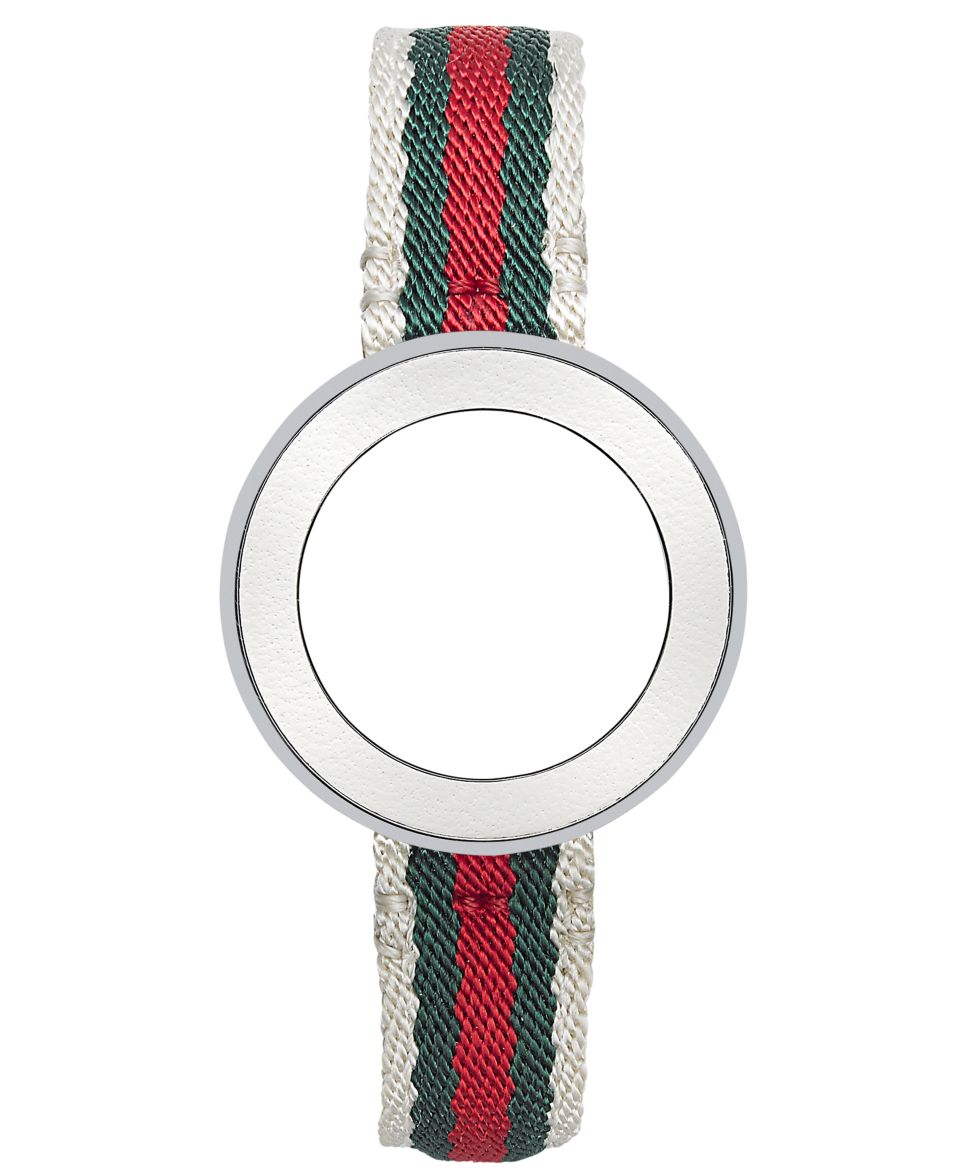 Gucci Watch Strap and Bezel, Womens Swiss U Play Green, Red and White