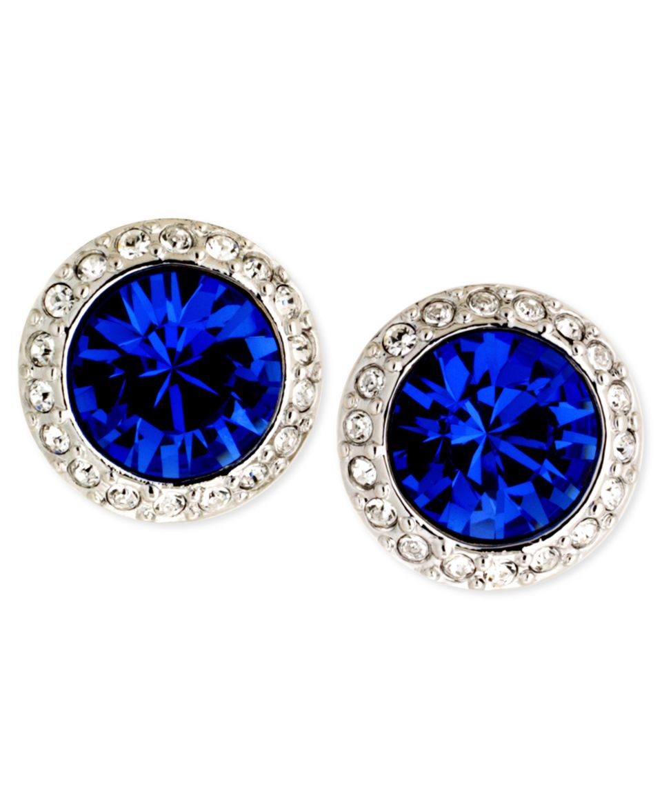 Givenchy Earrings, Imitation Rhodium Tone Crystal Stud Earrings