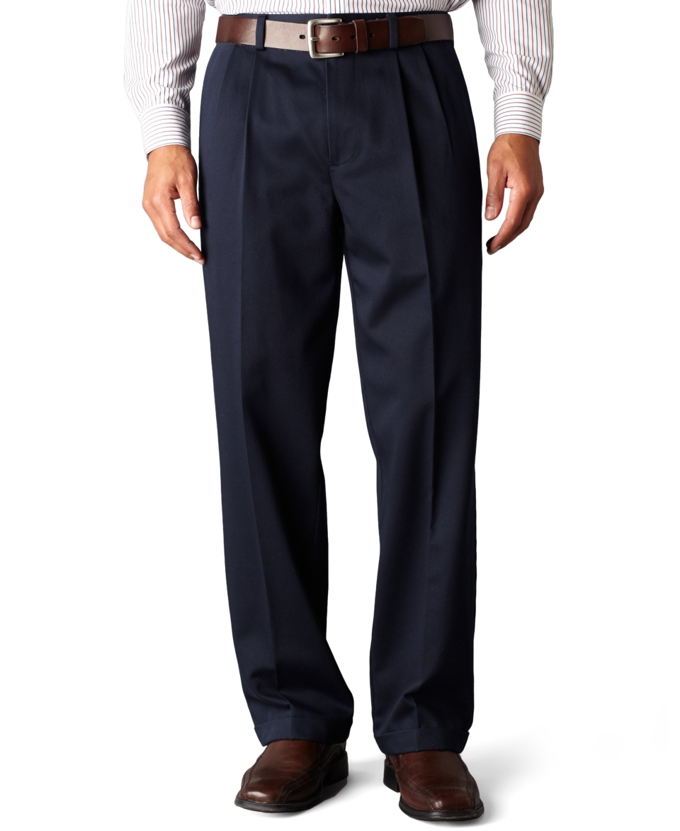 Dockers Pants, D4 Relaxed Fit Never Iron Essential Pleated   Mens