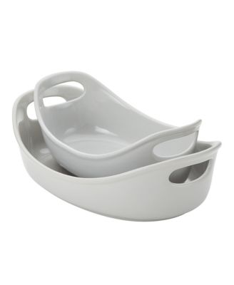 Керамика Рэйчел Рэй Пузырчатая и коричневая, 2 шт. Овальный набор для выпечки