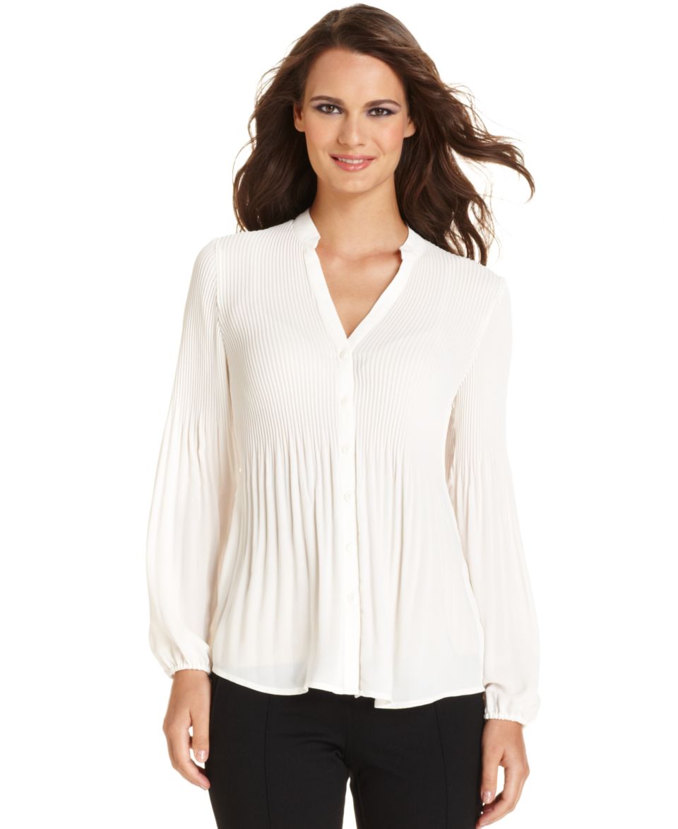 Kensie Top, Three Quarter Pocket Blouse   Womens Tops